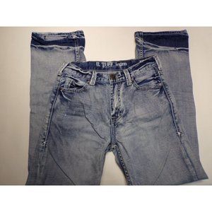 B Tuff Kirk Straight Mid Rise Distress Womens Jeans Size 11 - 23263